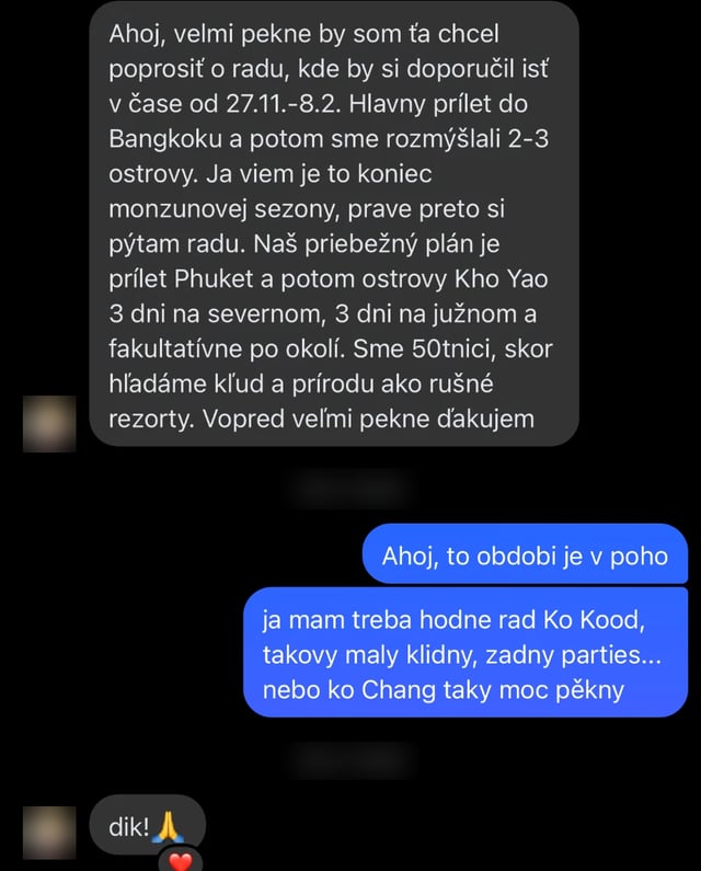 Dotaz na klidné ostrovy a moje odpověď