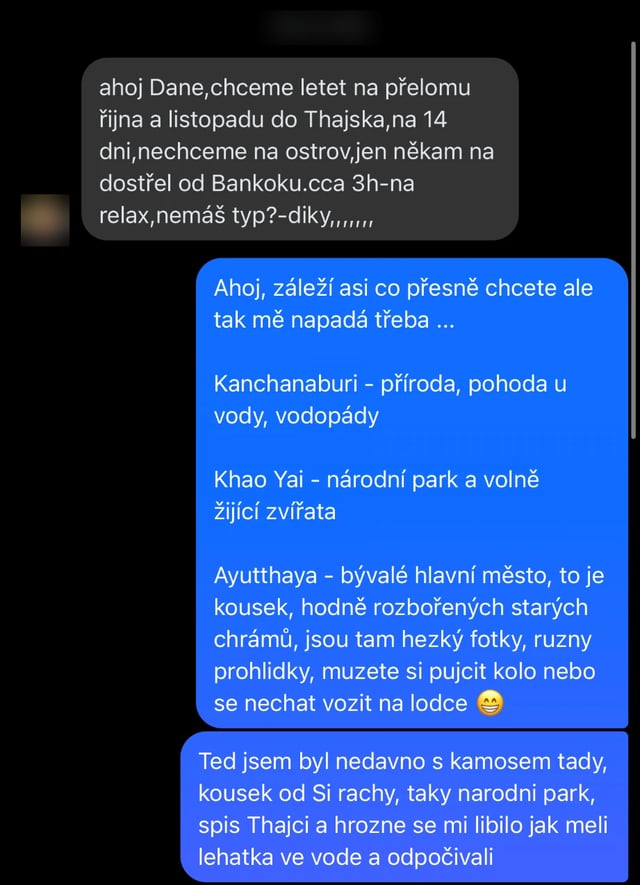 Dotaz na místa u moře do 3 hodin od Bangkoku a moje odpověď